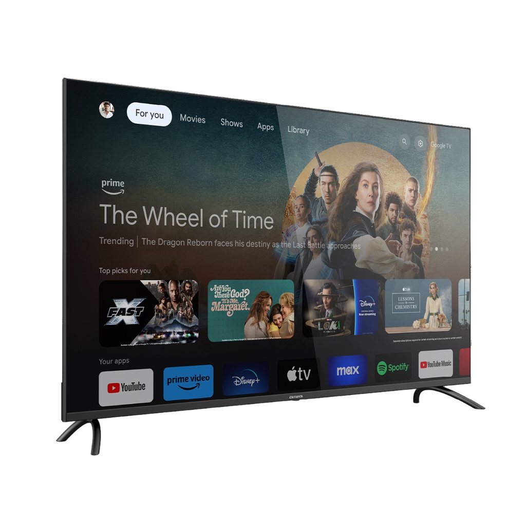 Aiwa 85", QLED Smart, Google TV.