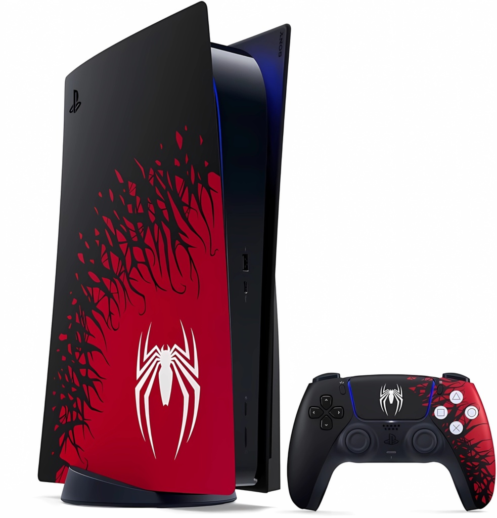 Sony Playstation 5 Disc Version CFI-2015A (USA) Limited Edition Marvel Spider-Man 2, 825GB, Black/Red.