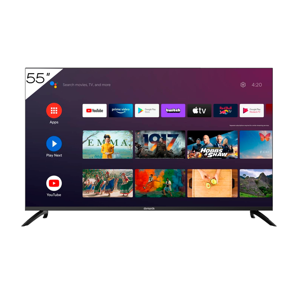 Aiwa 55" (AW55B4KFG), 4K Smart TV, Google TV.