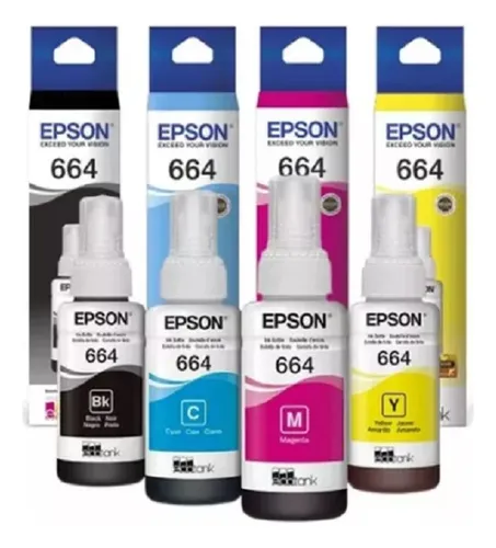 Tintas Epson T664 Original Ecotank Para L210 L220 L355 L475