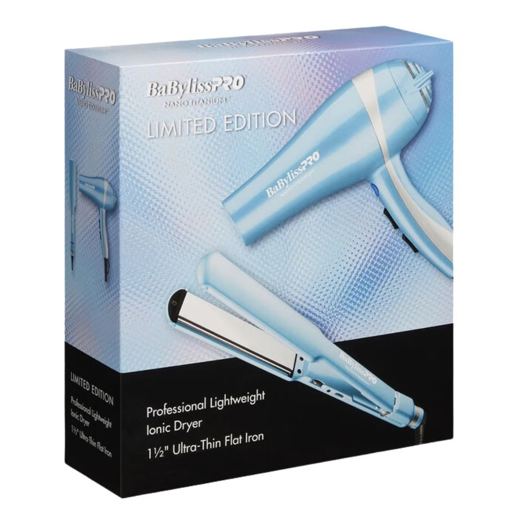 Nano Titanium Combo de plancha de 1 ½" y secadora de cabello 2000 watts
