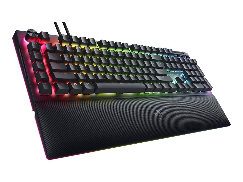 Teclado Mecanico Gaming Razer BlackWidow V4 Green Switches Tactile & Clicky - Chroma RGB - 6 Macro Keys - Magnet ic Wrist Rest - Doubleshot ABS Keycaps - Roller & Media Keys - Snap Tap