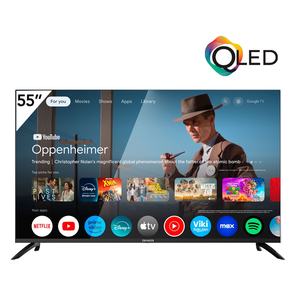 Aiwa 55" QLED UHD 4K AW55B4Q Google TV.