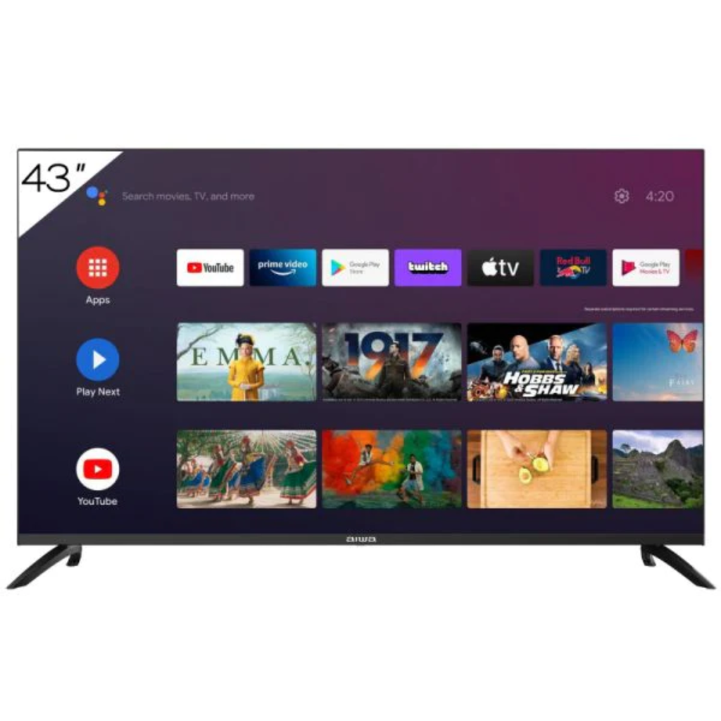 Aiwa 43" (AW43B2SFG) HD Smart TV, Google TV, 3 HDMI, 2 USB.